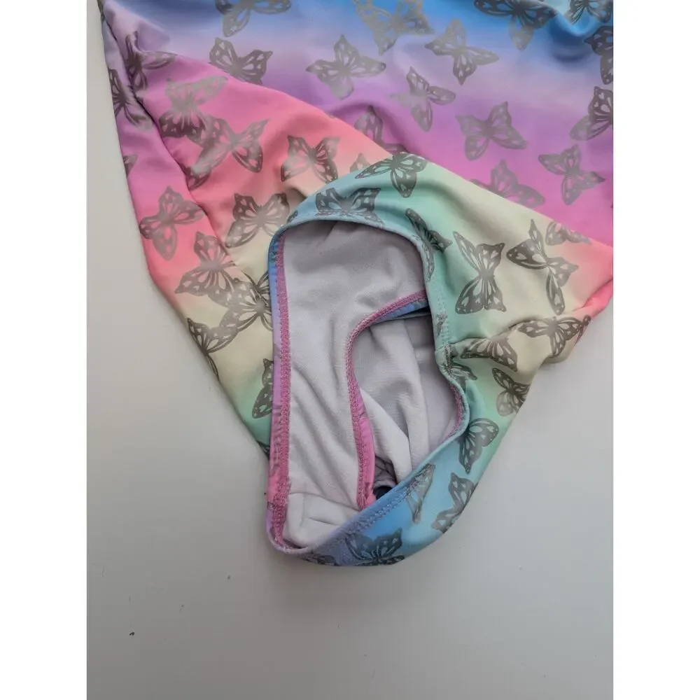 Bmagical By Btween Swimsuit Girls Size 12 Mermaid Butterfly Rainbow Gold